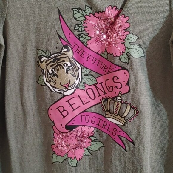 3/$25 The Children Place green Long sleeve top sweater shirt kids XXL - Picture 2 of 6